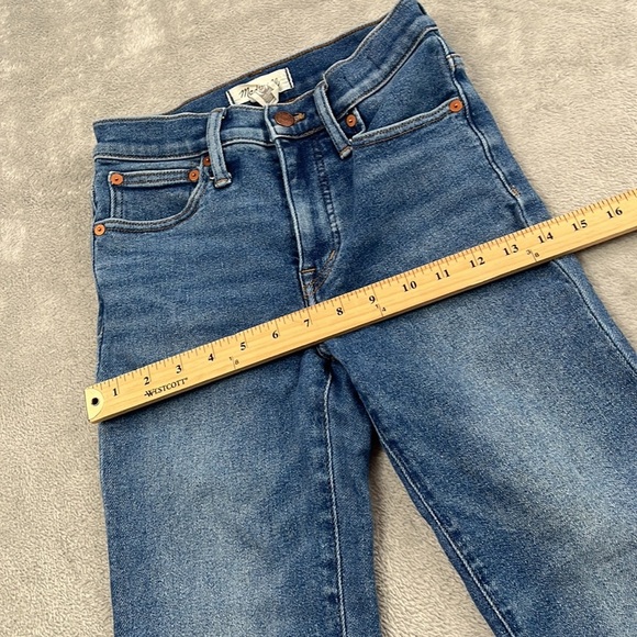 Madewell 25, 0 Cali Demi-Boot Cotton Blend High Rise Blue Denim Jeans - Picture 4 of 14